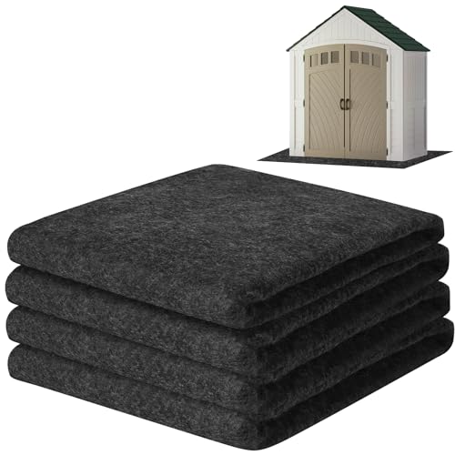 ToLanbbt Outdoor Storage Shed Floor Mat, 10 x 10 FT Waterproof Carport Mat, Washable Furniture Pad with Non Slip Backing for Dust, Oil, Protection, Storage Shed Not Included - size: 10 x10 FT
