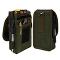 Belt Tool Pouch, Multitool Organizer Electrician Holster Nylon Tactical Pocket Attachment Utility Sheath Bag Tradesman Pro Maintenance Tool Sleeve for EDC Gears Cellphone - color: Olive