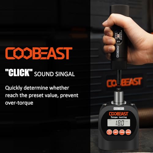 coobeast 49Pcs Preset 1/4” Drive Torque Screwdriver with S2 Bits | Torque Wrench Screwdriver Set, for Maintenance,Tools,Bike Repairing,Mounting,Inch Pound Torque Range 10-70 In-lb - size: 49 PCS
