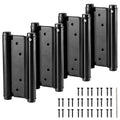 KOLET 6 Inches Double Action Door Hinges, Matte Black, 4 Pack - color: Matte Black, size: 6 Inch