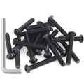 25 Pieces M6 x 40mm Button Head Socket Cap Screws, Thread Pitch 1.0mm, Sutemribor M6 Black Screws, 10.9 Grade Alloy Steel, Black Oxide Finish, Fully Threaded - size: M6 x 40mm, style: Button Head