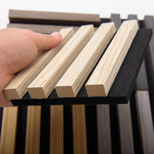 Art3d Soundproof Wood Slat Wall Panel, 6 x 4.7 in, 6 Sample Packs, 6 Colors - color: Sample, size: 6pcs - 6" x 4.7"