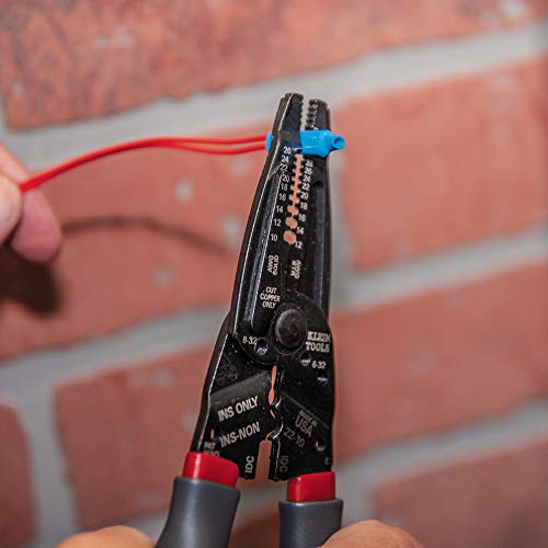 Klein Tools 1019 Klein Kurve Wire Stripper / Crimper / Cutter, Made in USA, Cutting / Crimping / Stripping Tool for B and IDC Connectors, Terminals, More