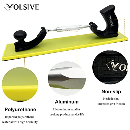 VOLSIVE Adjustable Sander Longboard Flexible Hand Sanding Blocks with Hook & Loop Backing Handle Sander, 7x42cm - color: Sanding Block, size: Adjustable 70*420mm
