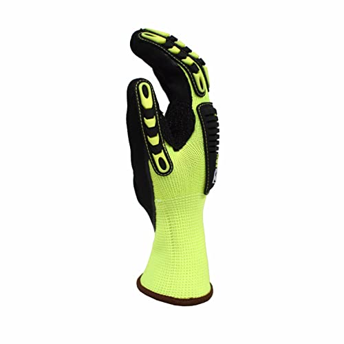 Cordova 7735 OGRE Impact Gloves, Padded Nitrile Coating for Extra Grip, Reinforced Thumb, High-Visibility Work Gloves, Flexible and Comfy, Heavy-Duty, 3X-Large, 1-Pack - size: 3X-Large