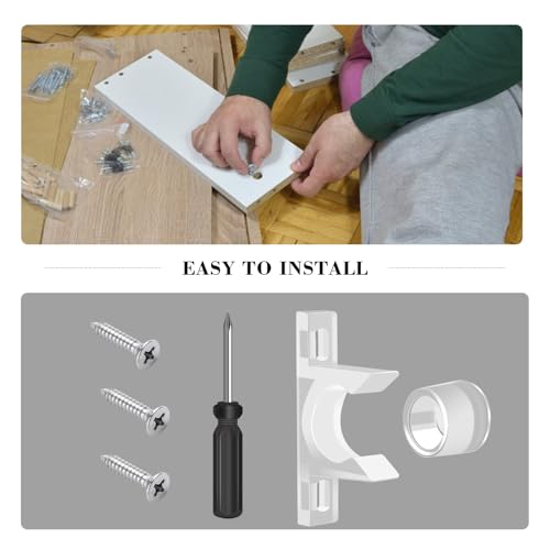 KIBBEH 8 Sets False Front Cabinet Clips Kitchen Cabinet Doors Replacement