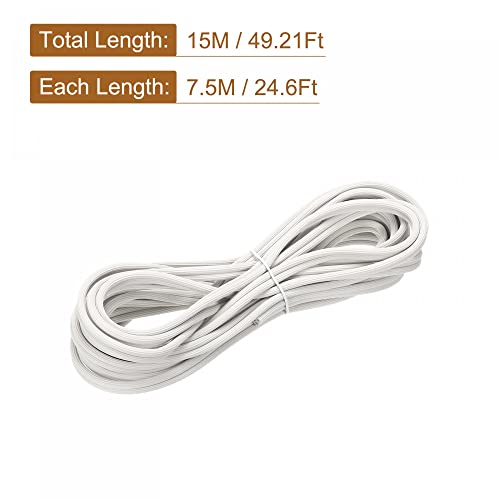 uxcell Screen Spline, 15M/49.21Ft Silicone Sealing Strip 5.5mm OD White - size: 5.5mm x 15M