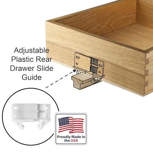 Rear Drawer Slide Guides for 1/4" Rail T-Shape Center-Mount Wood Track