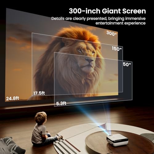 Official Licensed Google TV - HAPPRUN 4K Supported Outdoor Smart Projector - style: Official Licensed Google TV
