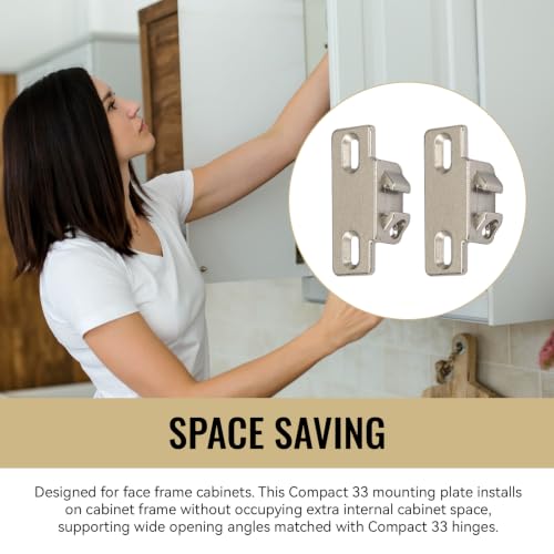 Hinge Mounting Plate Replacement for Blum 1 3/8" Overlay Compact 33