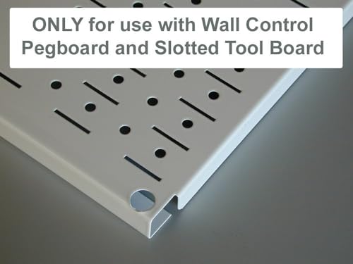 Wall Control Shelf 12in Deep Pegboard Shelf Assembly Pegboard and Slotted Tool Board - Black - color: Black