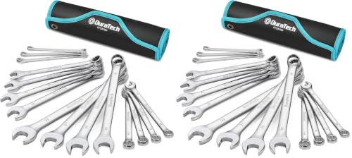 DURATECH Combination Wrench Set, Metric, 15-Piece, 8-22mm (Pack of 2) - size: Set (8mm to 22mm) (Pack of 2)