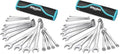 DURATECH Combination Wrench Set, Metric, 15-Piece, 8-22mm (Pack of 2) - size: Set (8mm to 22mm) (Pack of 2)