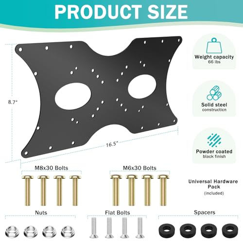 Black VESA TV Mount Adapter Plate Bracket