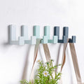 Teenyyou 6 Pcs Cute Kids Wall Hooks Adhesive for Backpack White，Mint，Blue - color: White，mint，blue