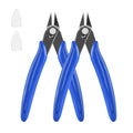 Micro Flush Cutter, 2-Pack Wire Cutters, 5“ Sharp Cutting Pliers - color: 2 Pack