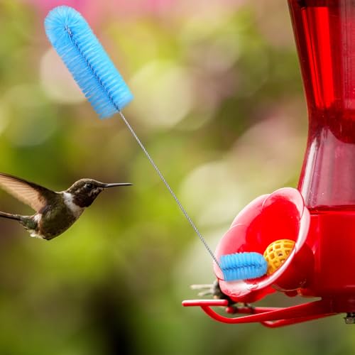 Hummingbird Feeder Cleaning Brush, 19 Pieces 3 Size, Blue - color: Blue