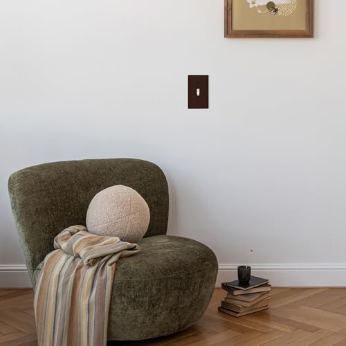 Bates- Light Switch Plates, 10 Pack, Brown, Light Switch Cover Plate, Single Switch Plate Cover - color: Brown, size: 10 Pack, Standard-Size