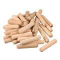 uxcell Wooden Dowel Pins 36pcs 10x50mm(3/8"x2") Fluted Beveled Ends Wood Dowel Pegs Kiln Dried Hardwood for Woodworking Furniture Shelf - size: 10x50mm