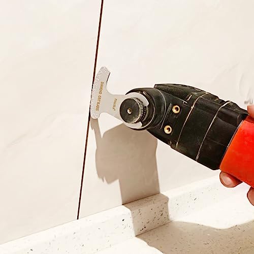 Oscillating Tool Blades, Diamond Carbide Multi Tool Blades for Grout Removal and Soft Tile Cut, Semi Circle Finger Segment Swing Grit Grout Oscillating Saw Blades (8PCS Swing Set) - color: 8PCS Swing Set