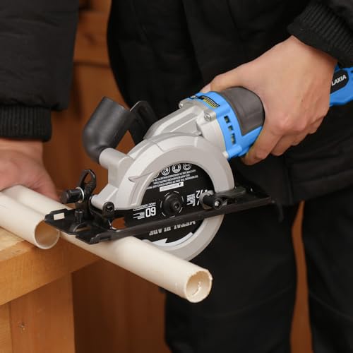 6 Amp Mini Circular Saw Corded Compact Saw for Wood, PVC Pipe - style: Corded 6A