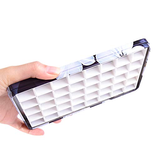qianshan 40Pcs Empty Half Pans Watercolor Tin Palette with Magnetic Stripe - color: Flower