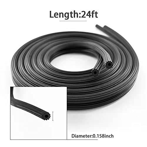 Fiberglass Screen Repair Kit, Black, 48" x 110", Easy to Install, Up to 5 Years Lifespan, Wide Application - color: Black, size: 48" x 110"