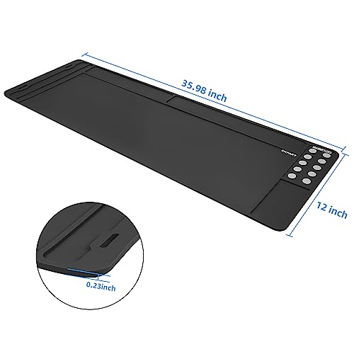 CKPART Rifle Gun Cleaning Mat, Anti-Slip Rubber Tactical Magnetic Mat, Gun Maintenance Mat,Gun Maintenance Mat for Gun Cleaning Kits 36" x 12"
