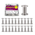 40 Sets M5*10 304 Stainless Steel Chicago Screw Kit Leather Rivets Screw Rivets Chicago Screw Buttons DIY Leather Trim3/16"x3/8" - color: 304 stainless steel, size: M5*10mm