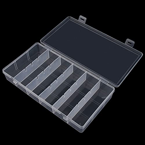 clear visible plastic storage box cosmetic tools storage box makeup tools fishing tackle accessory box organizer jewelry screws hardware accessories organizer box (2Pack) - size: 2Pack