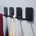 YIGII Adhesive Towel Hooks - 4 Pack Towel Hooks for Hanging Robes Coat Hooks Stick on Wall Hooks Stainless Steel, Matte Black - color: Matte Black