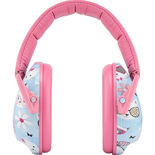 Snug Kids Earmuffs – Noise Reduction for Toddlers & Children – Adjustable, Lightweight, Foldable, Soft & Comfortable - color: Kitty
