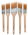 Narrow Paint Brush Long Wood Handle Angled Sash Stain Brush Set
