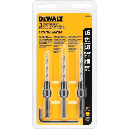 DEWALT Countersink Drill Bit Set #6, #8, #10, 3-Piece (DW2535)