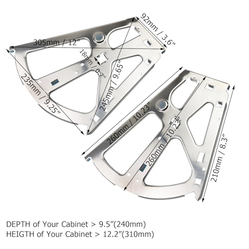 Coshar 4Pcs 2 Layers Shoes Drawer Hinges Fan Shape Shoe Cabinet Rack,Silver | 2 Layers,Stainless Steel Shoe Cabinet Rack Flip Frame, Replacement Fittings, Furniture Parts Hardware - color: Silver, size: 2 Layers