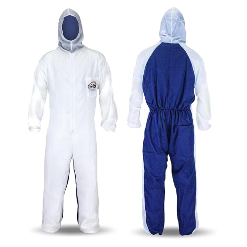 SAS Safety 6938 Moon suit Nylon Cotton Coverall, Large, White - size: Large