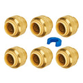 SUNGATOR 6-Pack Push Fit End Cap, 1/2-Inch Push-to-Connect Brass Fittings - size: 1/2 Inch, 6 Pack