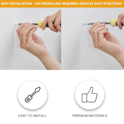 KURUI Self Drilling Drywall Anchors Assortment Kit, 200PCs Picture Hanging Kit for Frame,Curtain Rods,Art Hanging, 100PCs #6 Heavy Duty Metal Dry Wall Anchors 100PCs #8 Plastic Drywall Hangers