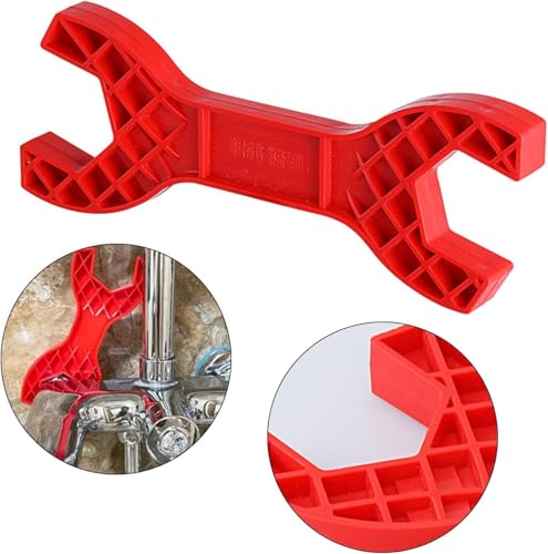 1Pc Red Multifunctional Double Head Shower Wrench Plastic Made Lightweight Bathroom Wrenches for Faucet Shower Wrench Tool,Adjustable Wrenches,Small in Size,Tools and Home Improvement,Hand Tools