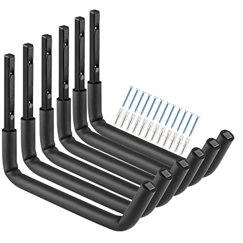 Garage Storage Heavy Duty Utility Hooks, 12 Inch Wall Mount Storage Hanger Organizer for Hanging Tool, Chairs, Hoses, Ladder, Bulk Items, Ropes, Bike - size: 8.2inch x 12inch