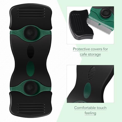 Tallew 9 Pcs Plastic Scraper Set Paint Tool Non Scratch Putty, Green - color: Green