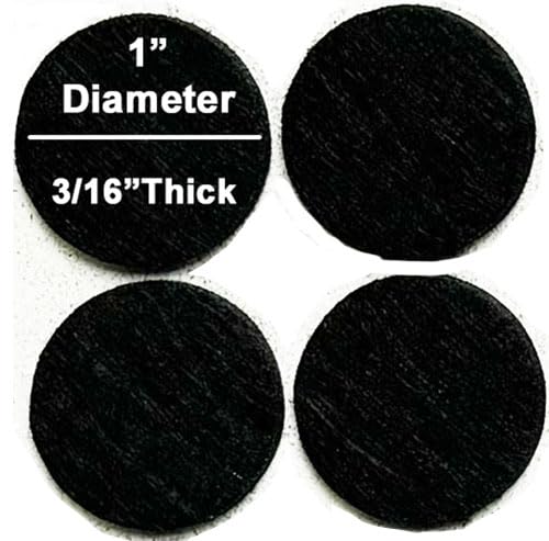 48pcs Self-Adhesive Black Felt Furniture Pads, 1" Round Floor Protectors - color: Black