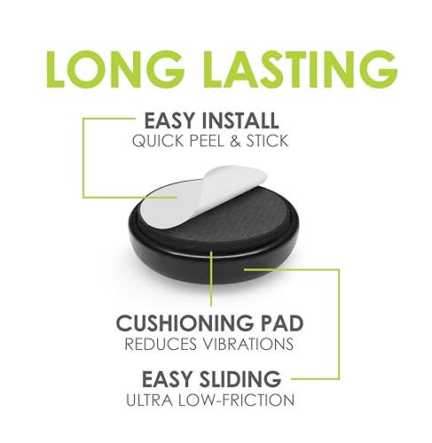 Slipstick GorillaGlides Kitchen Appliance Sliders (24 x 3/4” Round Glides) Self Adhesive Countertop Appliance Sliders Provide Easy Sliding and Saves Space on Counters - size: 3/4 Inch Appliance - 24 Pack