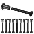 M METERXITY 10-Pack Hex Drive Socket Cap Bolt, M8 x 60mm Carbon Steel Furniture Connector Bolts Barrel Nuts for Furniture Assembly/Cabinet/DIY Binding Post Screws Rivet Fasteners [Black] - size: M8 x 60mm