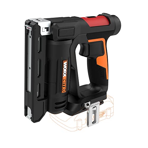 WORX Cordless Crown Stapler, 20V 3/8-Inch 2-in-1 Nail Gun, WX843L.9 - style: 3/8" Crown Stapler Bare Tool