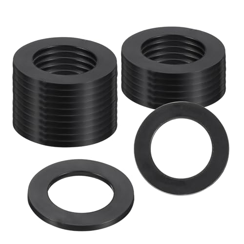 uxcell 18Pcs Rubber Washers, 1 9/16 OD x 1 ID x 0.1" Thickness Flat Washers for Bolts Spacers, Shower Head, Plumbing, Hose Connecting - size: 1 9/16 OD x 1 ID x 0.1"