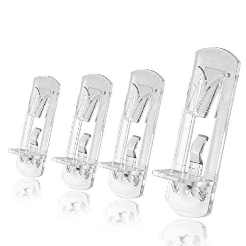 10pcs Locking Shelf Pins – 5mm Cabinet Shelf Pegs, Clear Plastic Shelf Clips for 3/4" Thick Board - size: 5mm Pins, Fit 3/4" Thick Boards