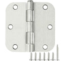 TDCHINGES Rounded Door Hinges Brushed Nickel 3.5 Inch 5/8" Radius 36 Pack - color: Satin Nickel-Rounded, size: 36 Pack
