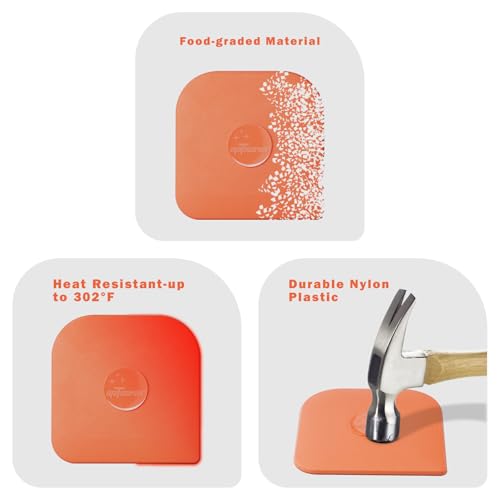 Pan Scraper, 5 Pcs Pot & Dish Scraper Plastic, Sturdy Scraper Kitchen Tool, Orange - color: Orange, size: 5 Pcs