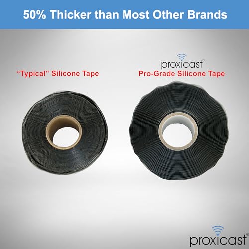 Proxicast Self Fusing Silicone Tape Waterproof - 1.5" x 15' Roll - Black - color: Black